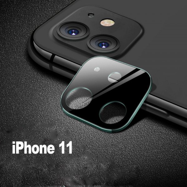 Wholesale iPhone 11 (6.1in) Camera Lens HD Tempered Glass Protector (Midnight Green Edge)
